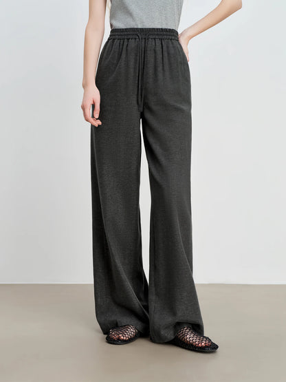 Charcoal Elastic Drawstring Pants