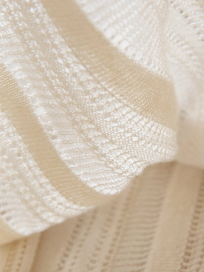 Ivory Sheer V-Neck Knit Cardigan