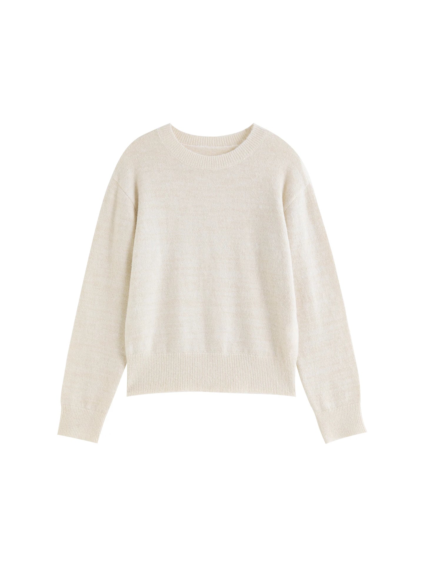 Grey Drop Shoulder Crew Sweater