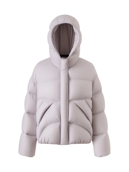 Black Hooded Puffer Jacket