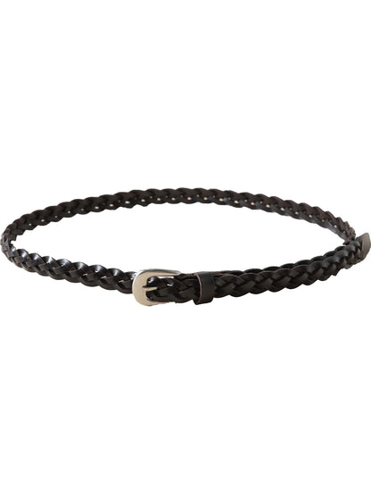 Braided Leather Buckle Belt