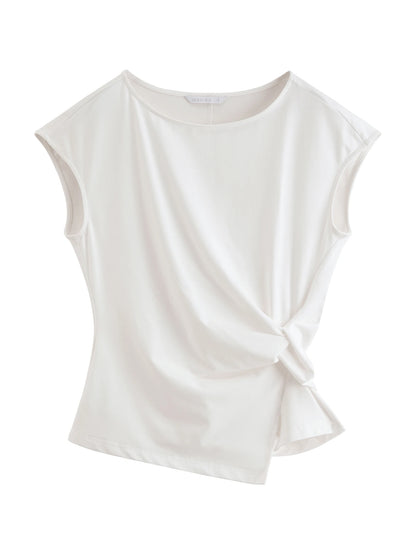 Blush Twist Front Short Sleeve Top