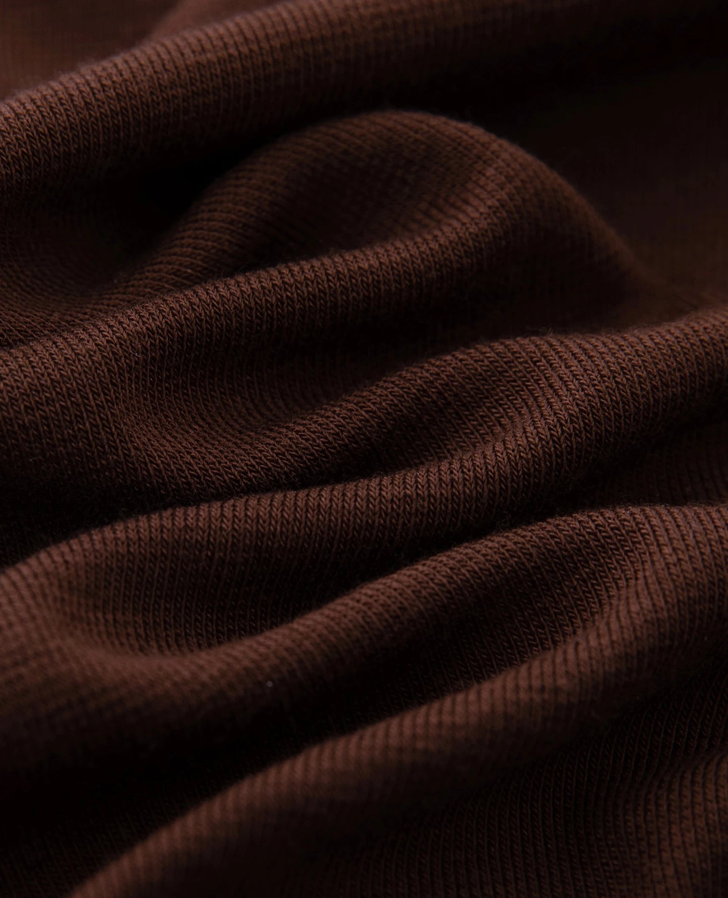 Brown Ruffle Trim Layered Tee