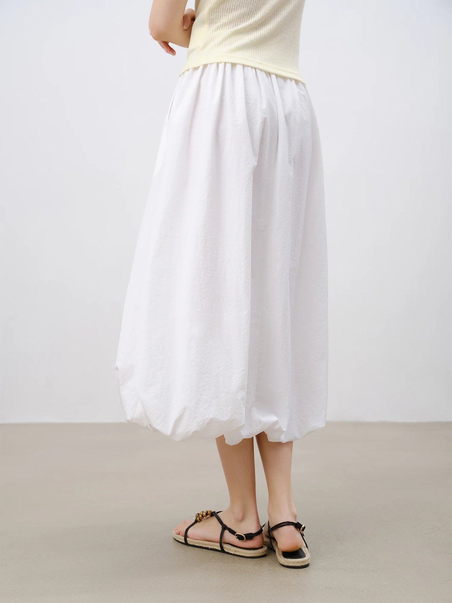 White A-Line Long Skirt