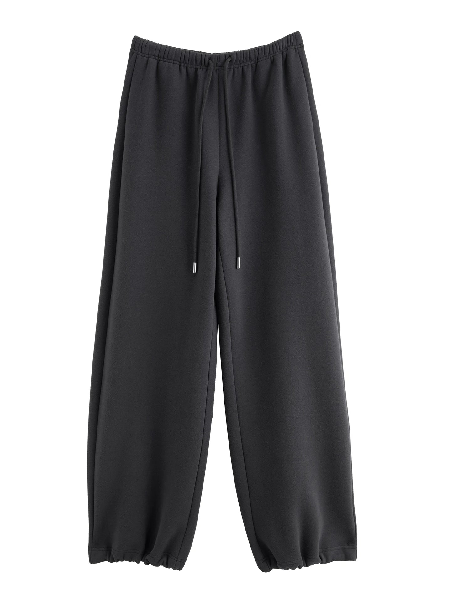 Deep Grey Insulated Wide Leg Pants