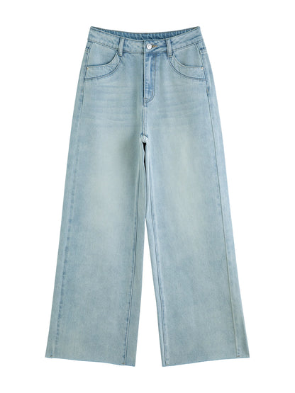 Pale Wash Wide Leg Jeans