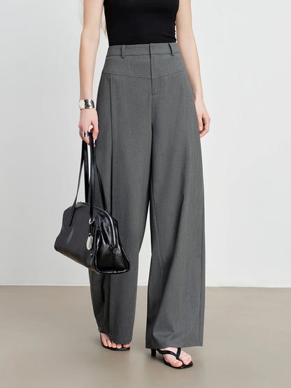 Black Panel Wide Leg Trousers