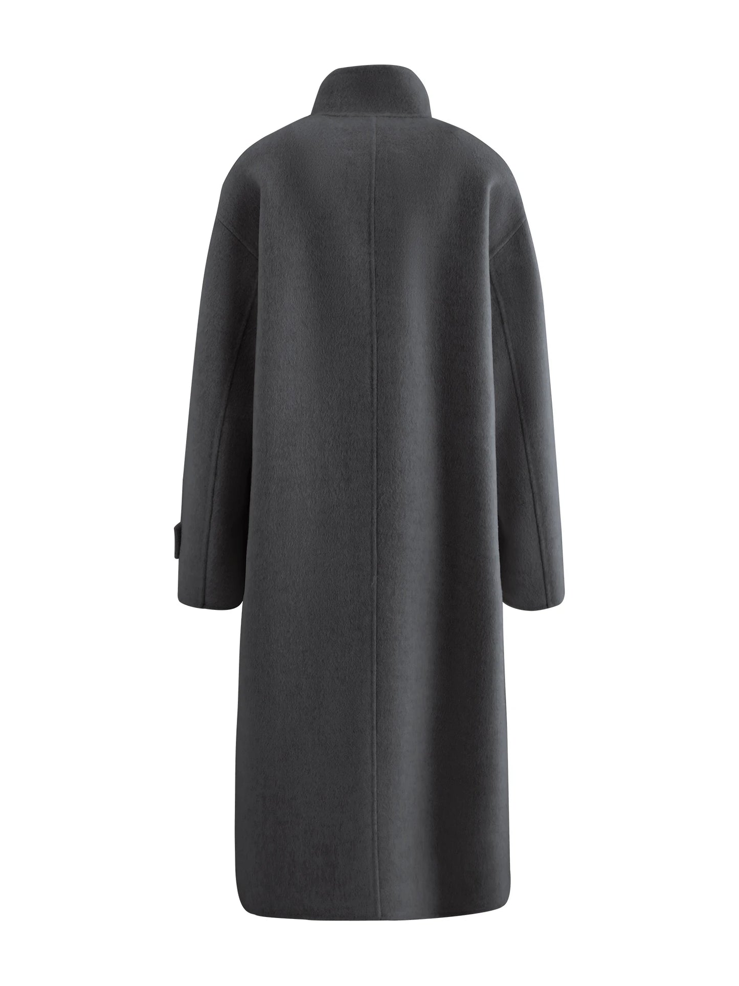 Camel Horn Button Long Coat