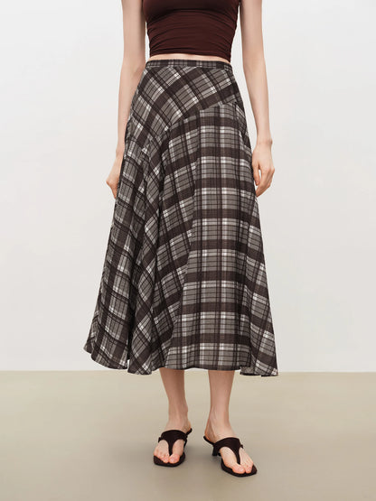 Beaded Tank Plaid Skirt Set