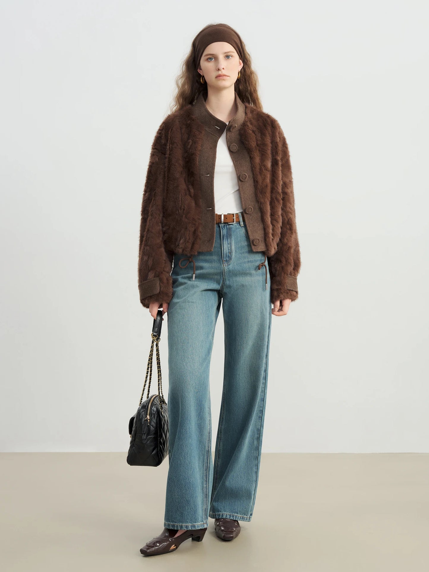 Dark Blue Wide Leg Jeans