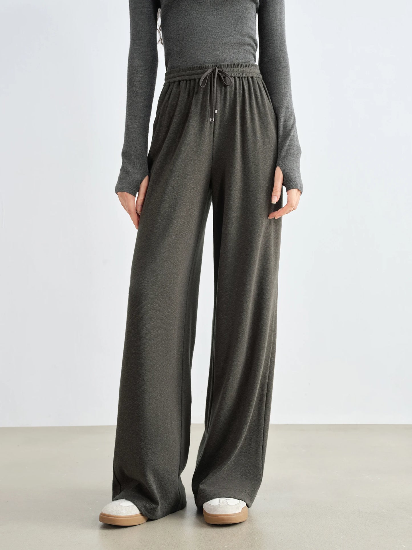 Hooded Sweatshirt Wide Leg Set