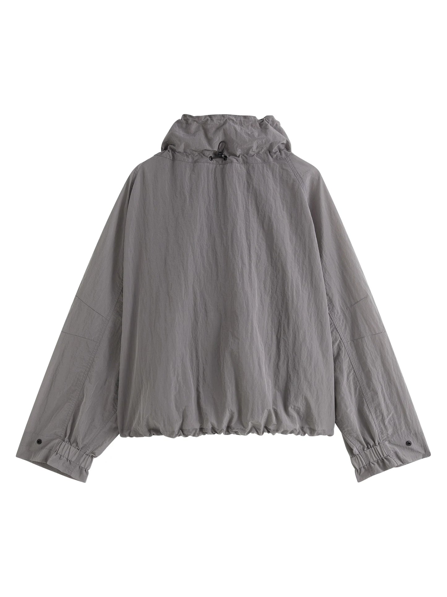 Grey Hooded Utility Jacket