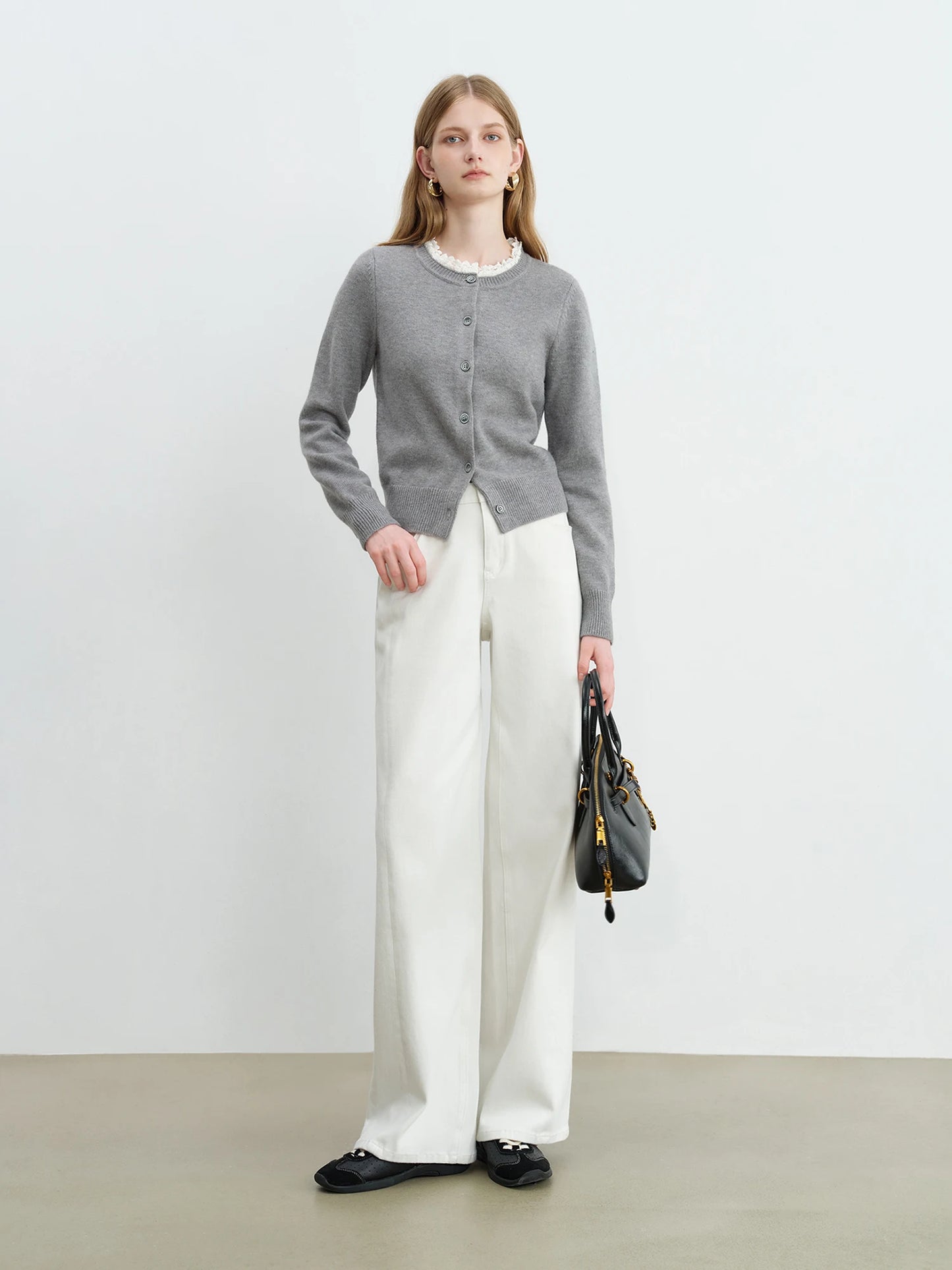 White Wide Leg Denim Jeans