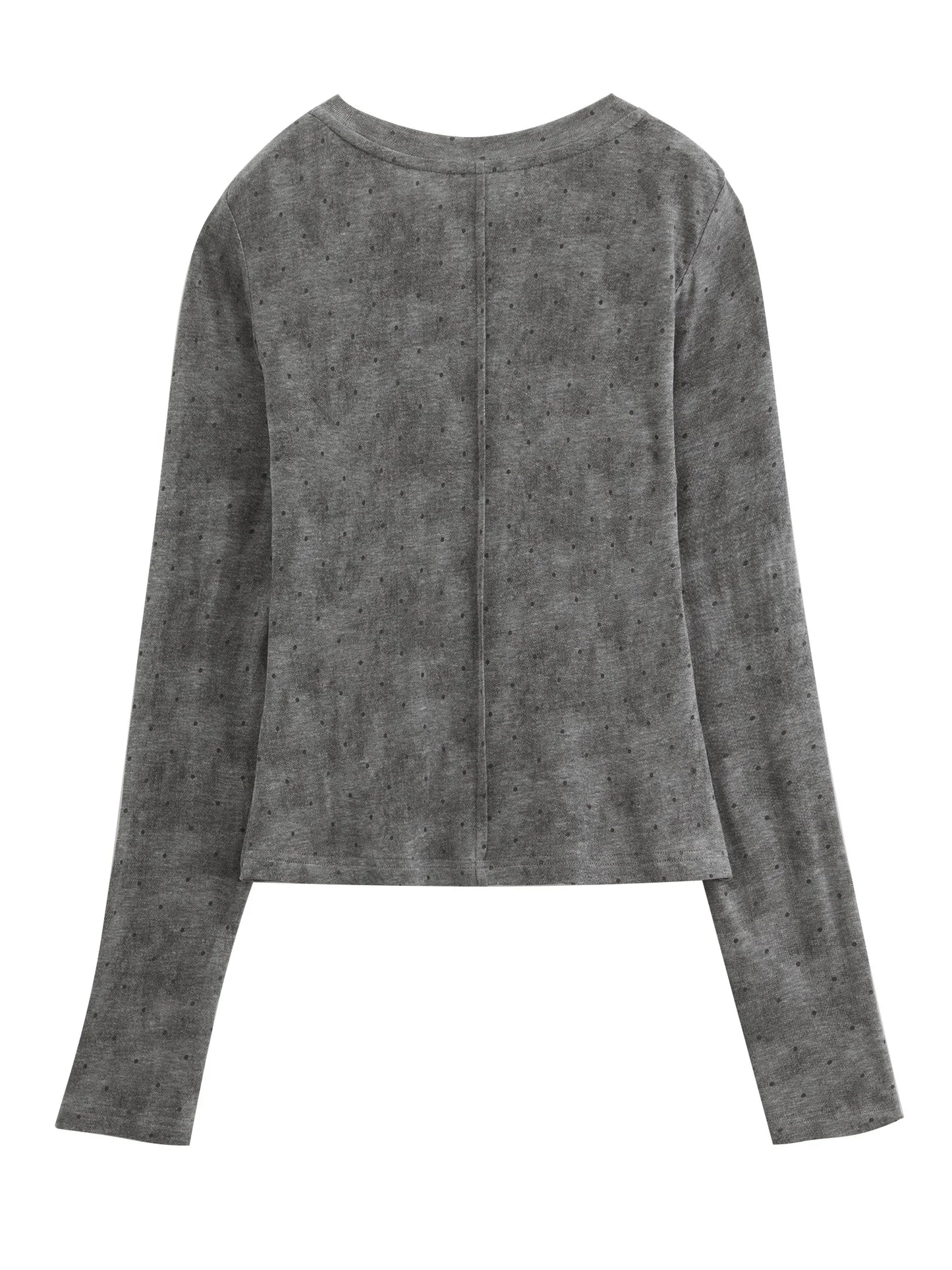 Gray Dot Long Sleeve Tee