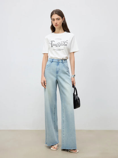 Pale Wash Wide Leg Jeans