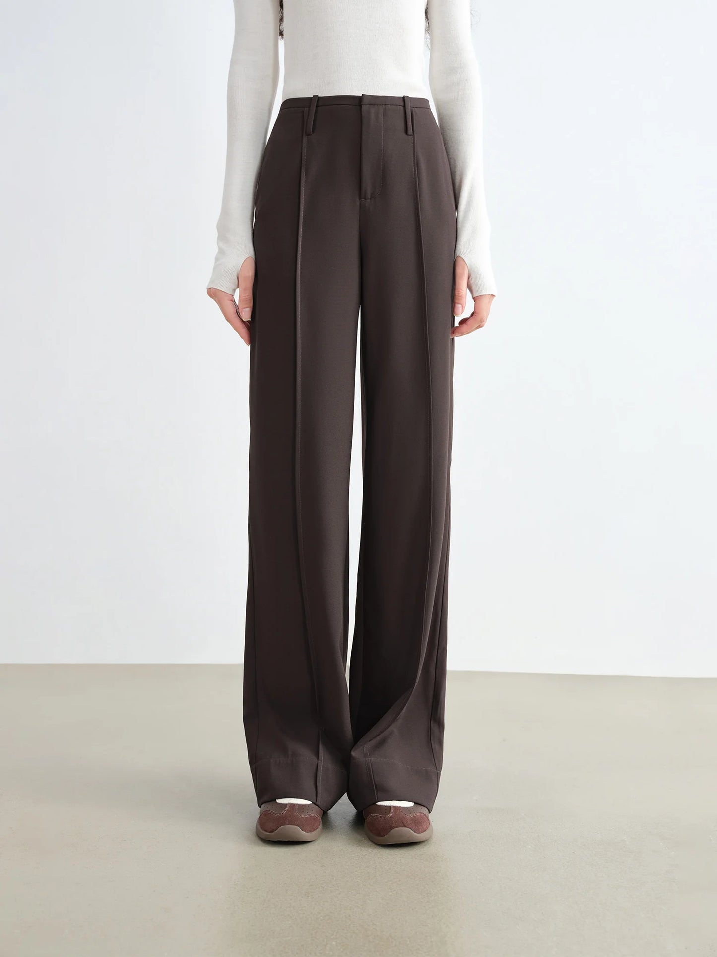 Black Straight Leg Floor Pants
