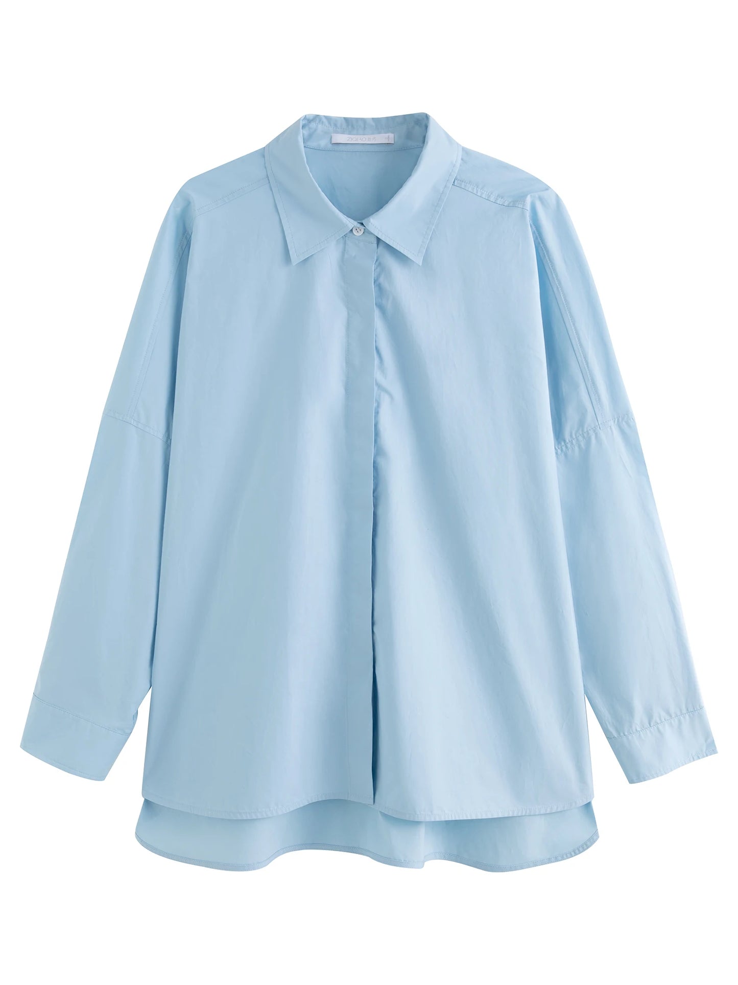 Sky Blue Button Front Shirt