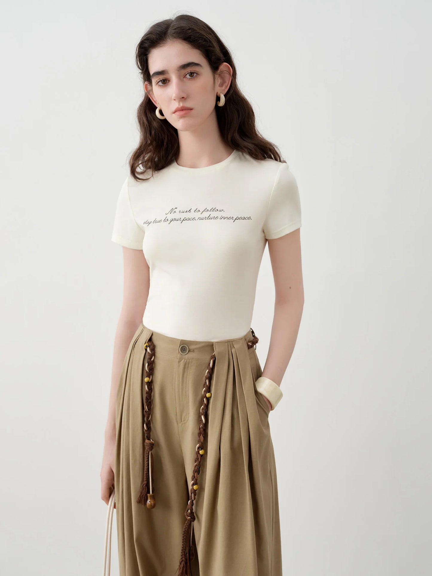Pale Blue Script Graphic Tee