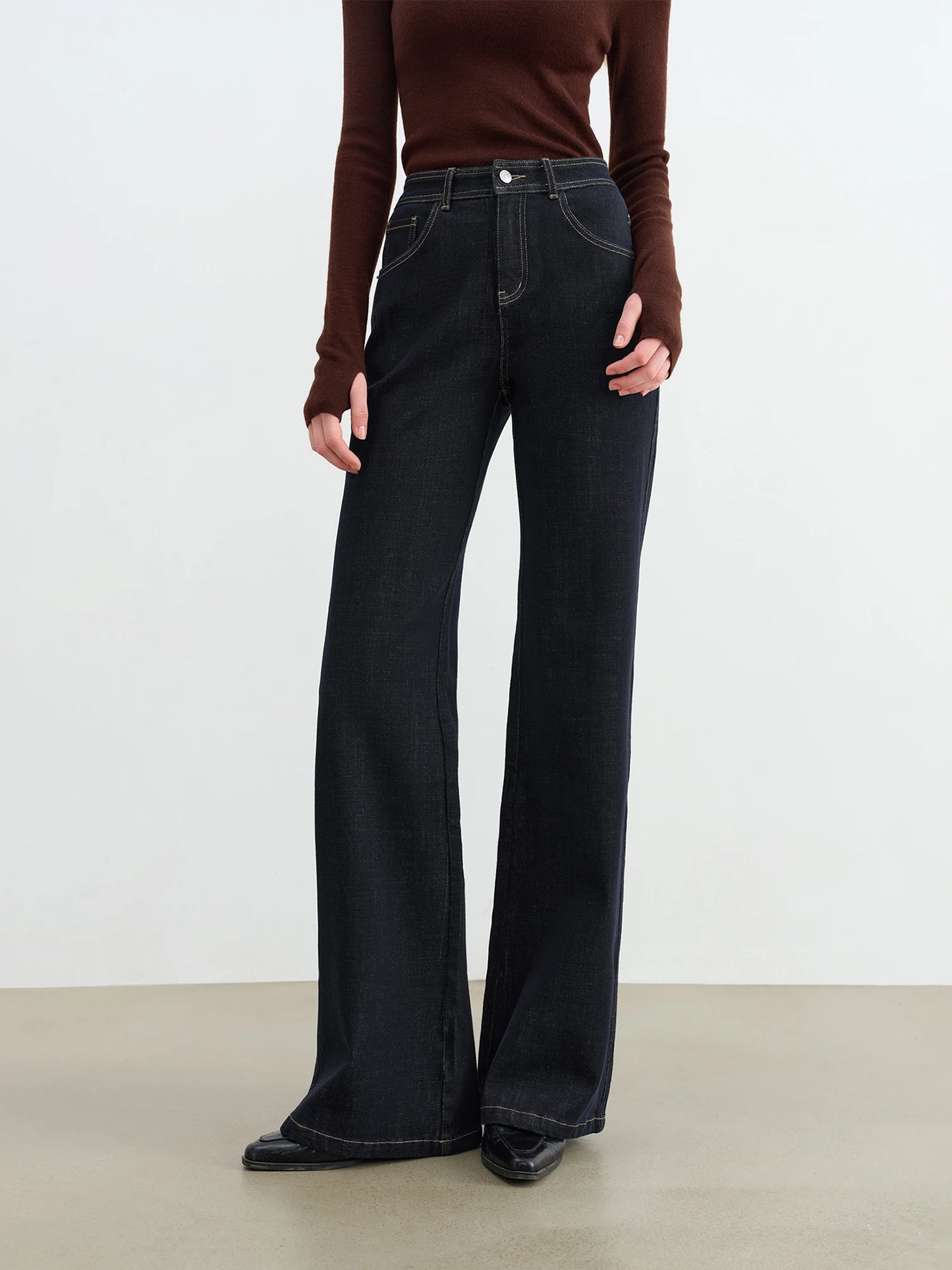 Blue Slim Flare Denim Jeans