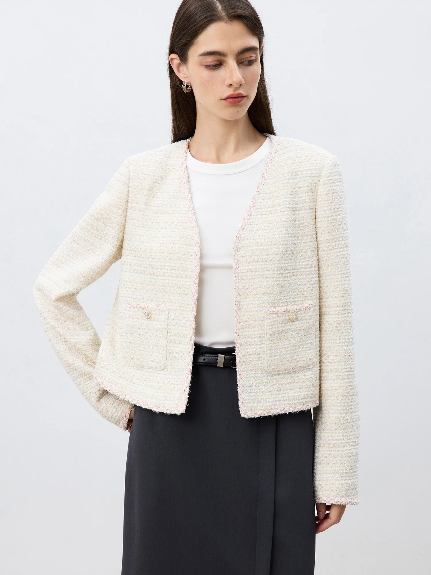 Ivory Embroidered Short Jacket