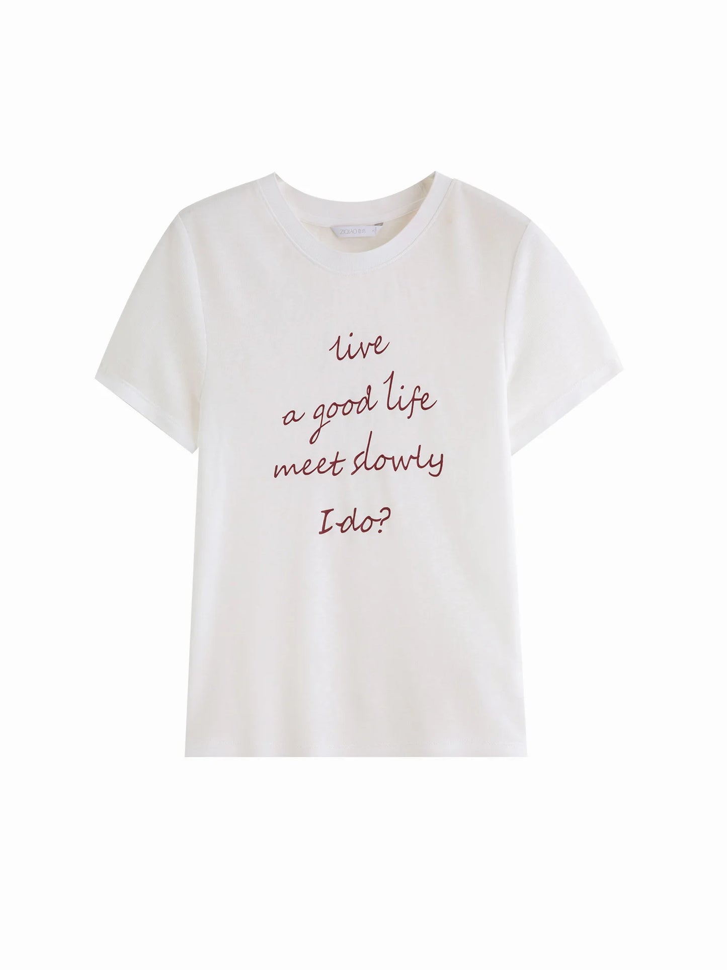 Burgundy Script Graphic Tee