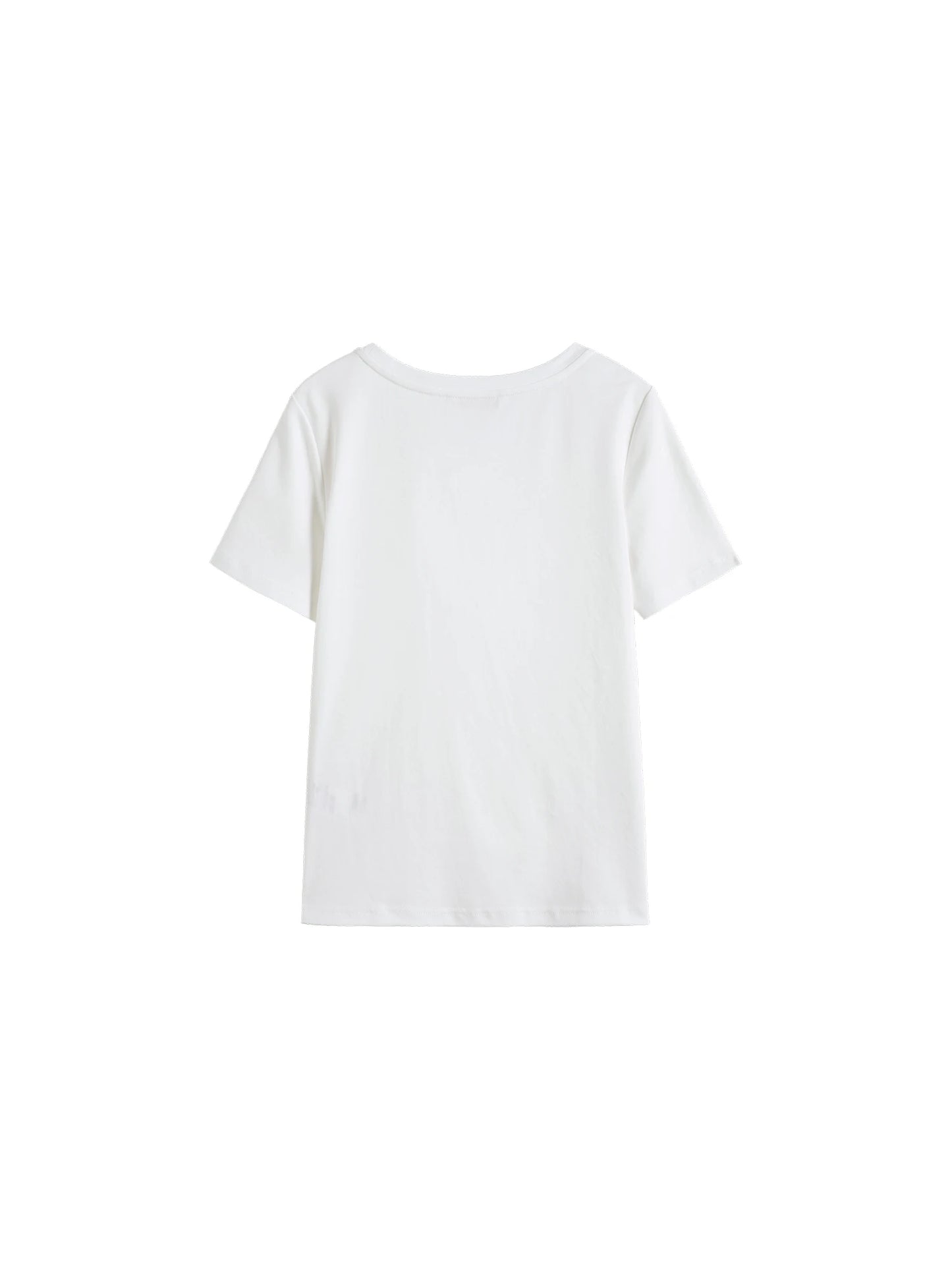 White Front Knot Short Sleeve Tee