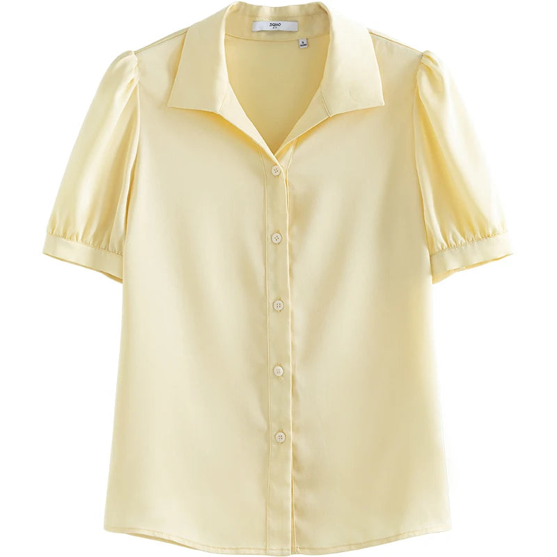 Sky Blue Short Sleeve Button Shirt