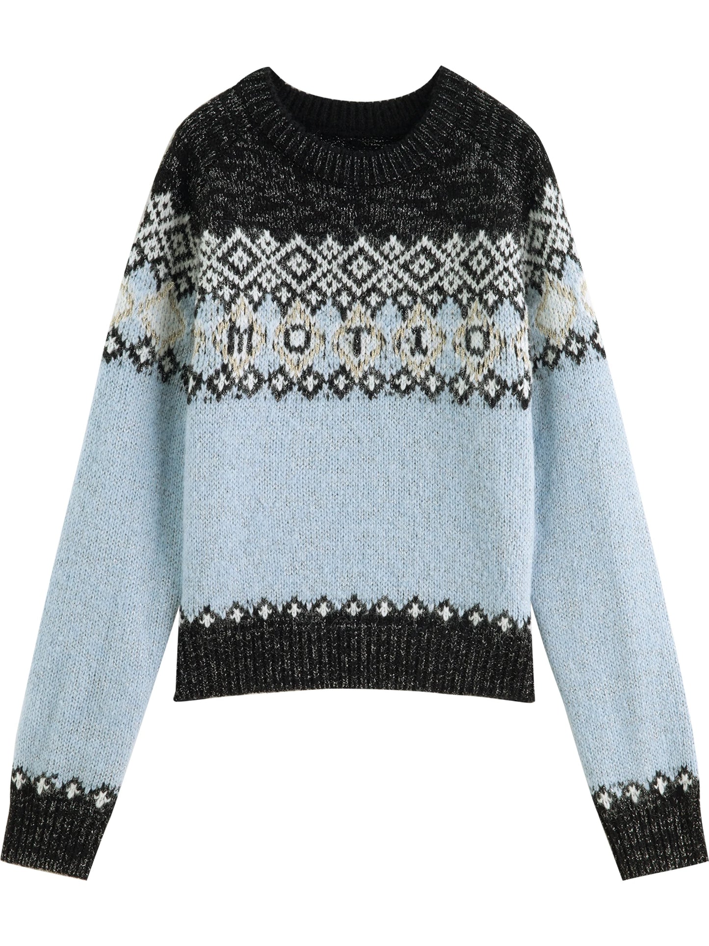 Nordic Fair Isle Crew Sweater