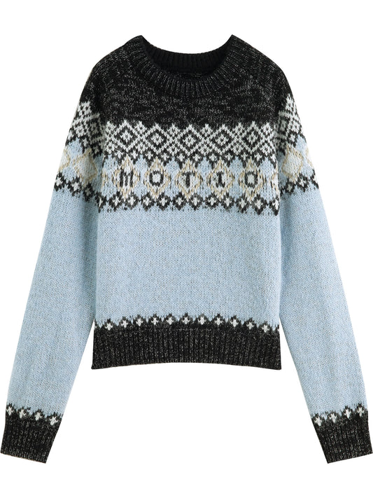Nordic Fair Isle Crew Sweater