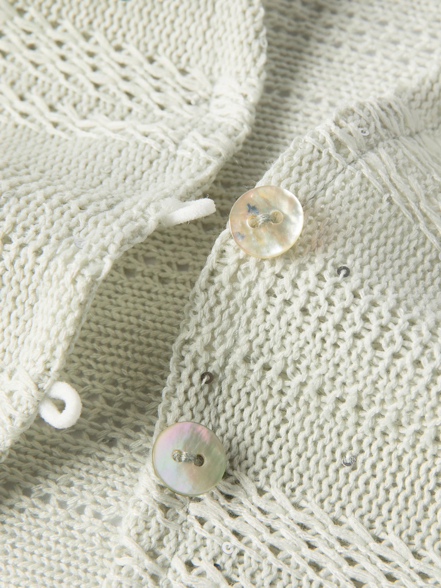 Ivory Open Front Knit Cardigan