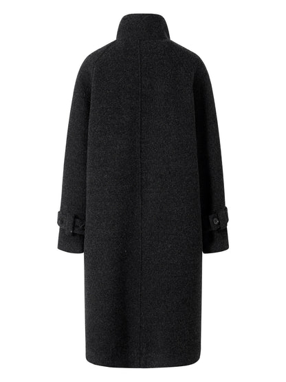 Charcoal Double Breasted Wool Coat