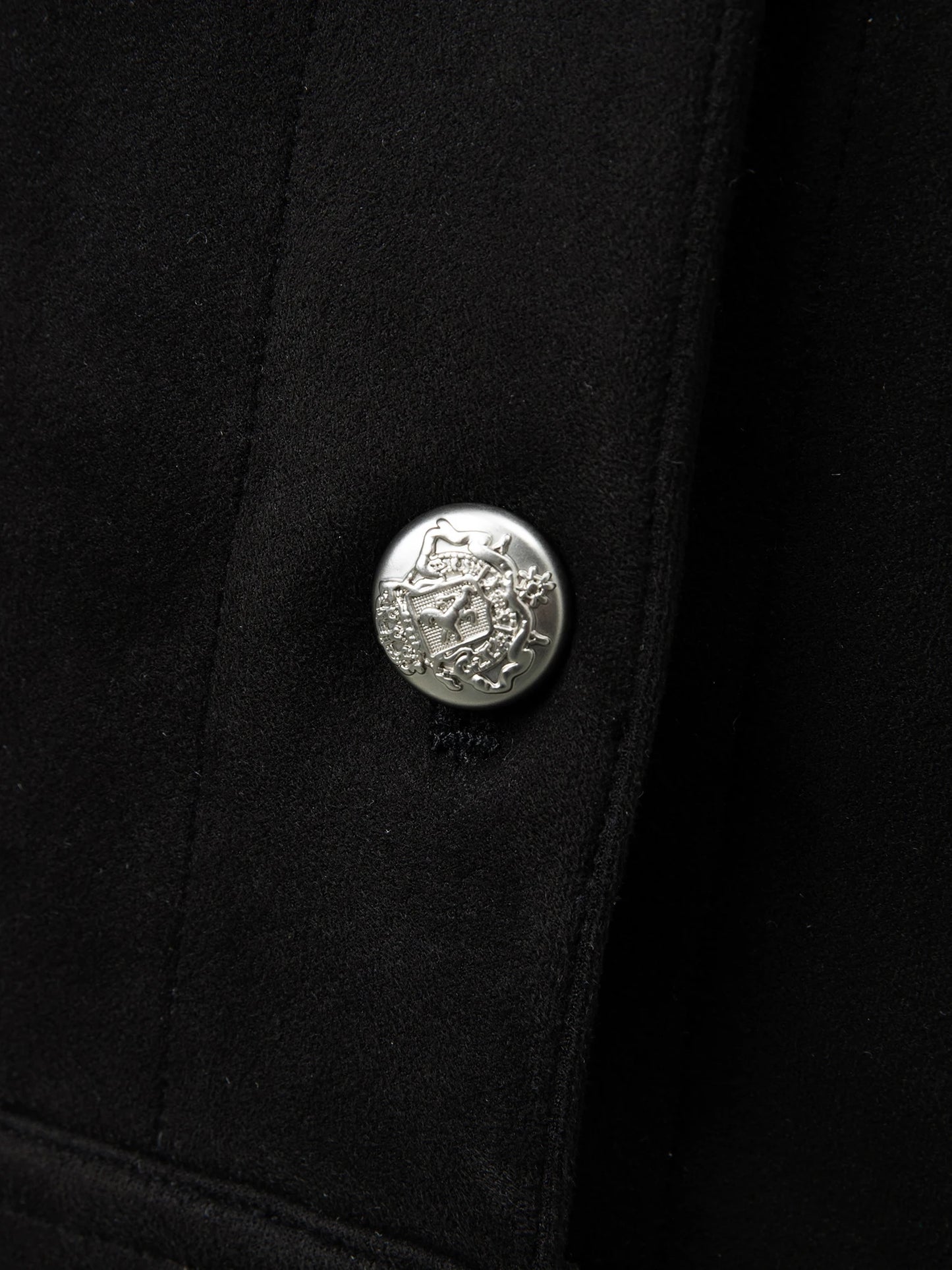 Black Faux Fur Collar Jacket