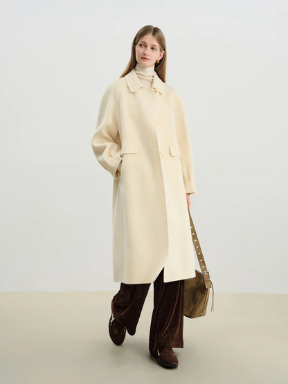 Pink Wool Trench Coat