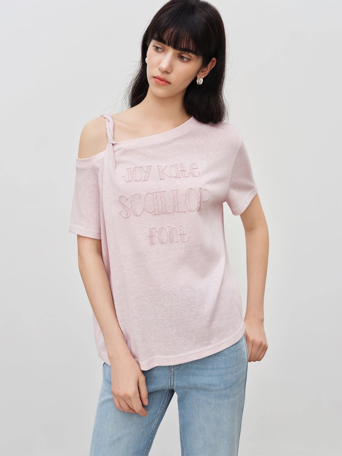Pale Blue Knotted Graphic Tee
