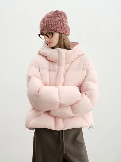 Black Hooded Puffer Jacket