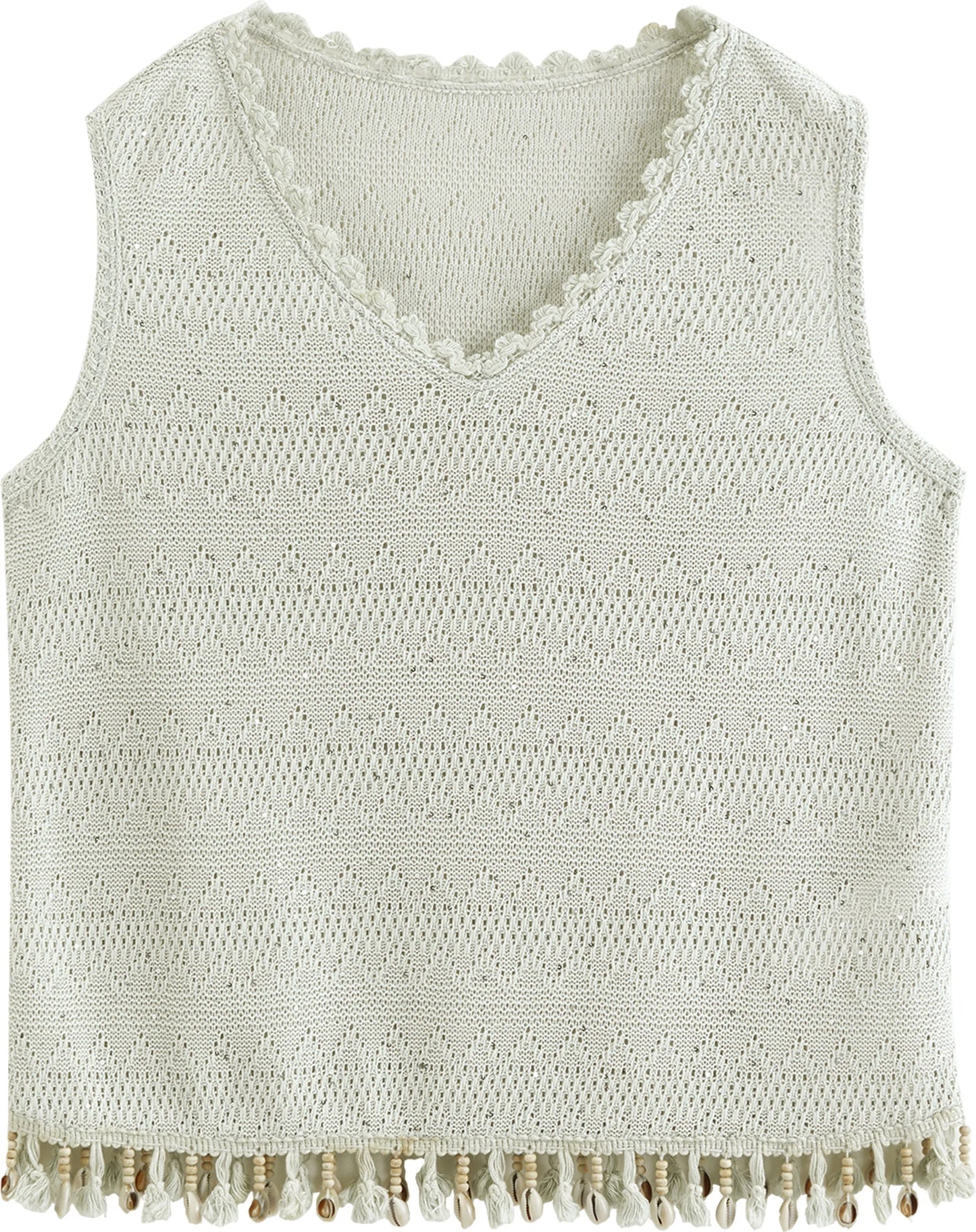 Sleeveless Crochet Skirt Set