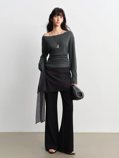 Black High Waist Flared Pants