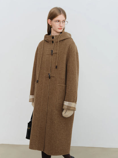 Horn Button Wool Blend Coat