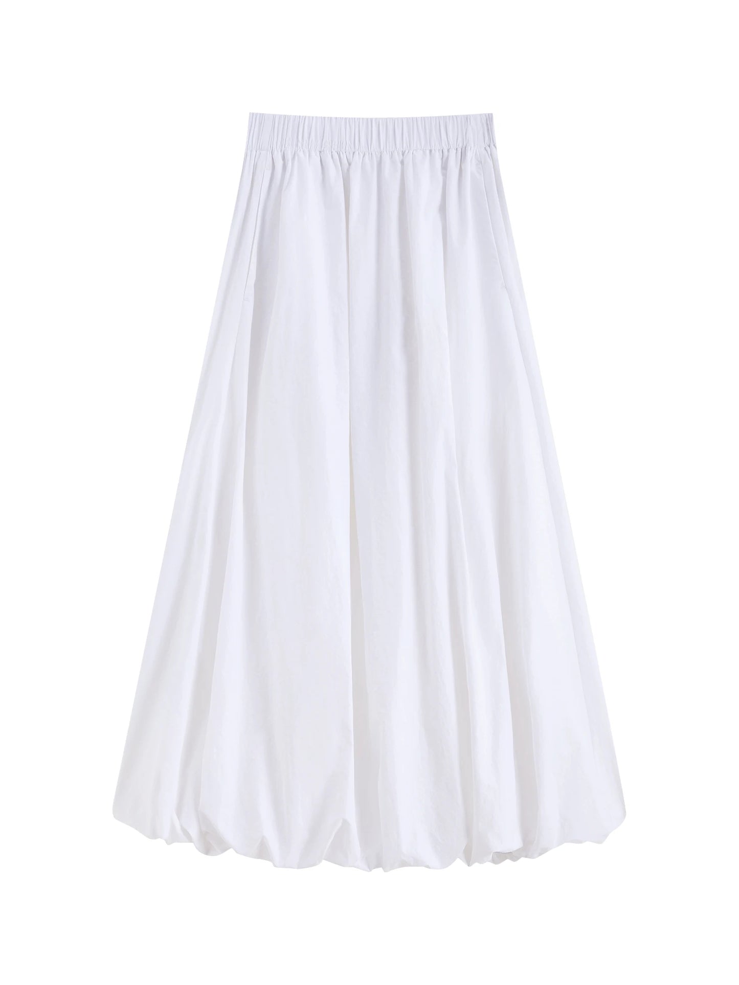 White A-Line Long Skirt