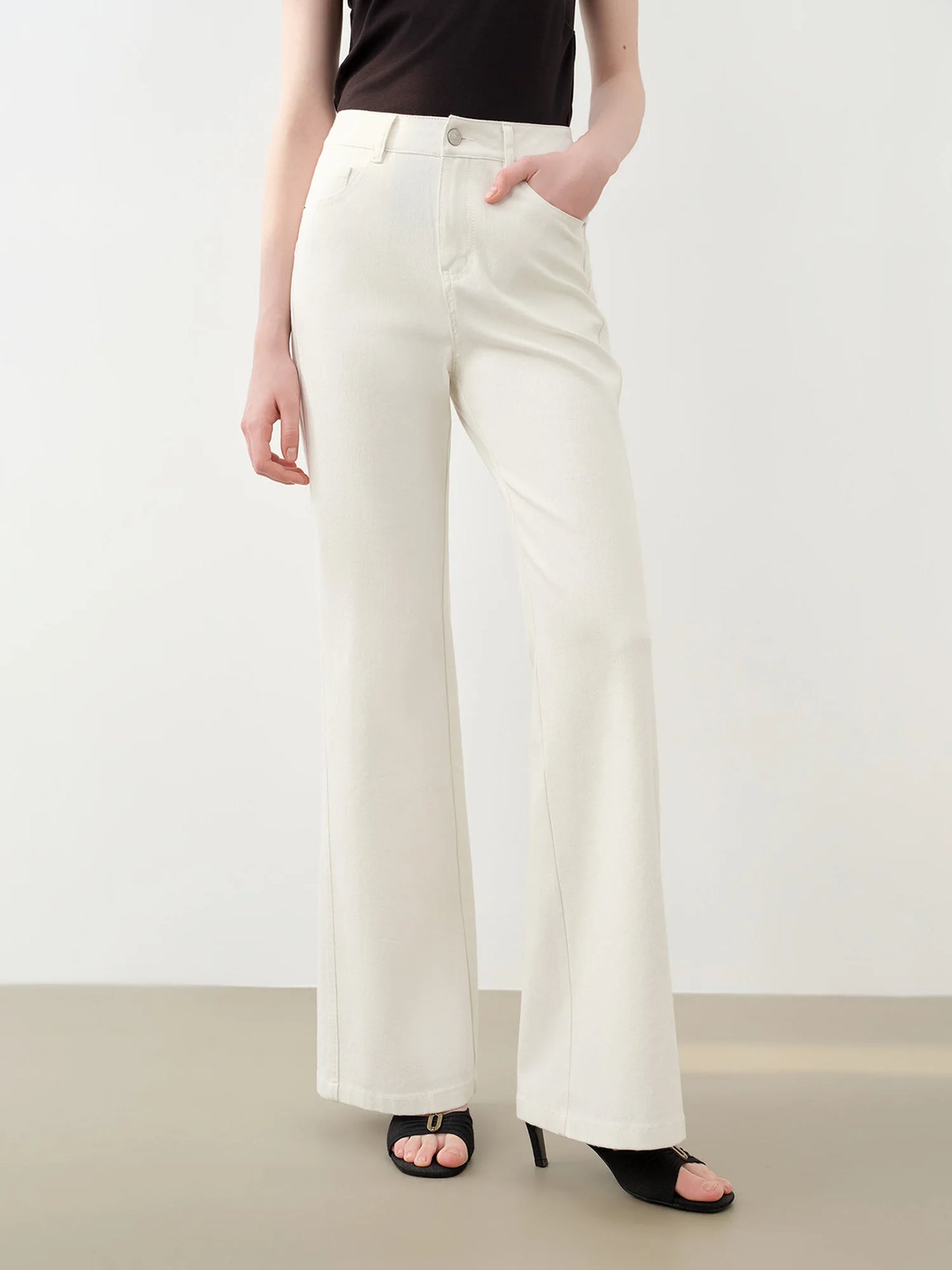 Light Blue Side Pocket Flare Jeans