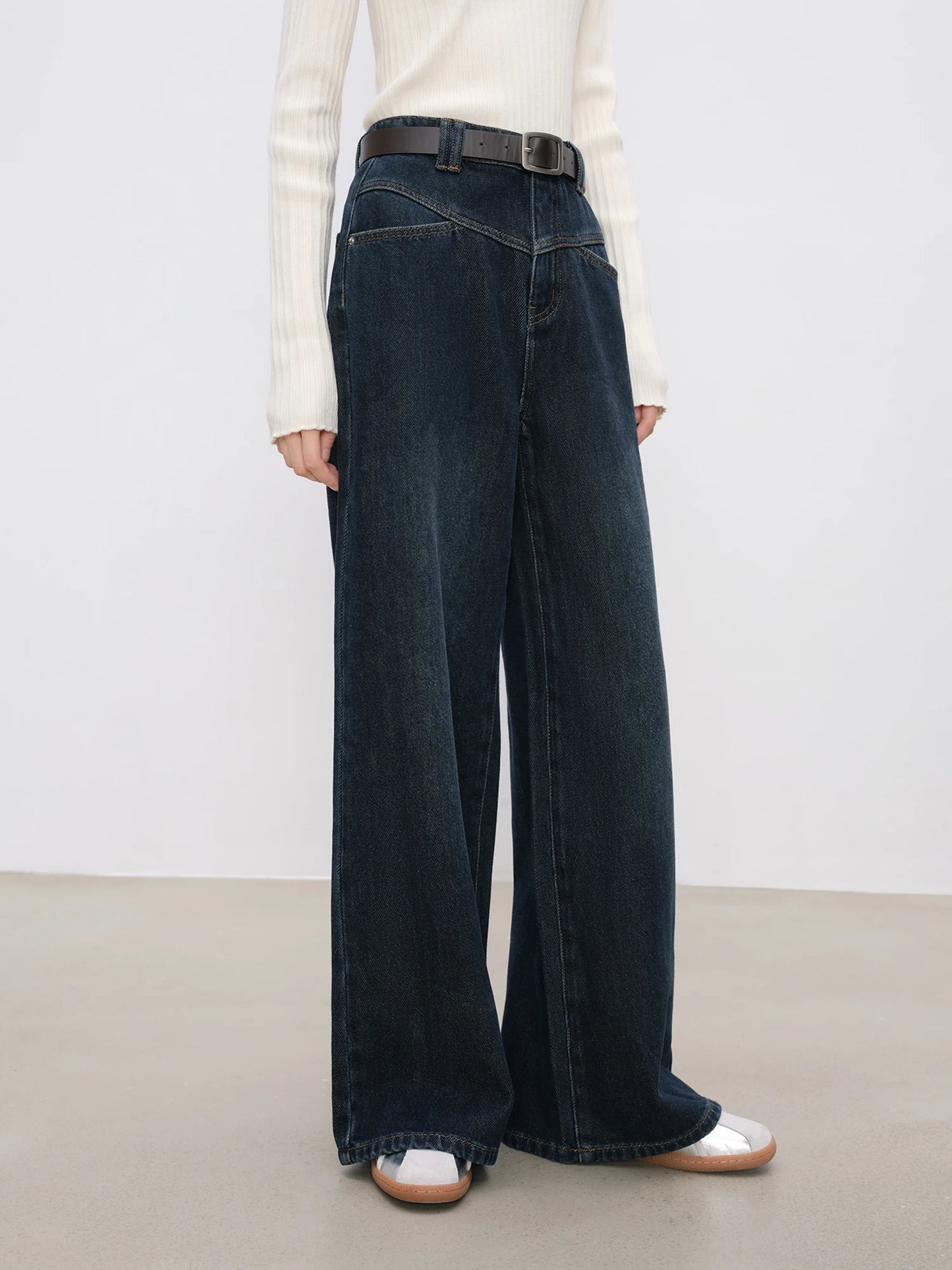 Dark Denim Straight Leg Jeans