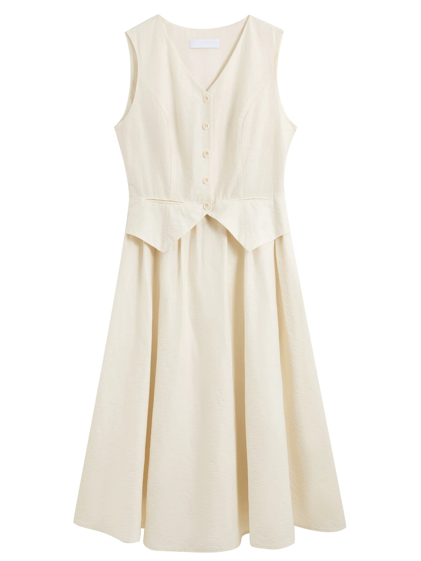Linen Belted Vest Dress