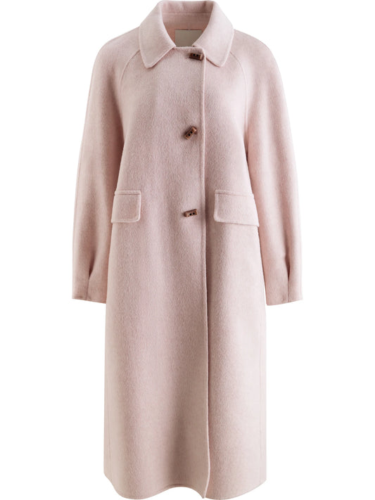 Pink Wool Trench Coat