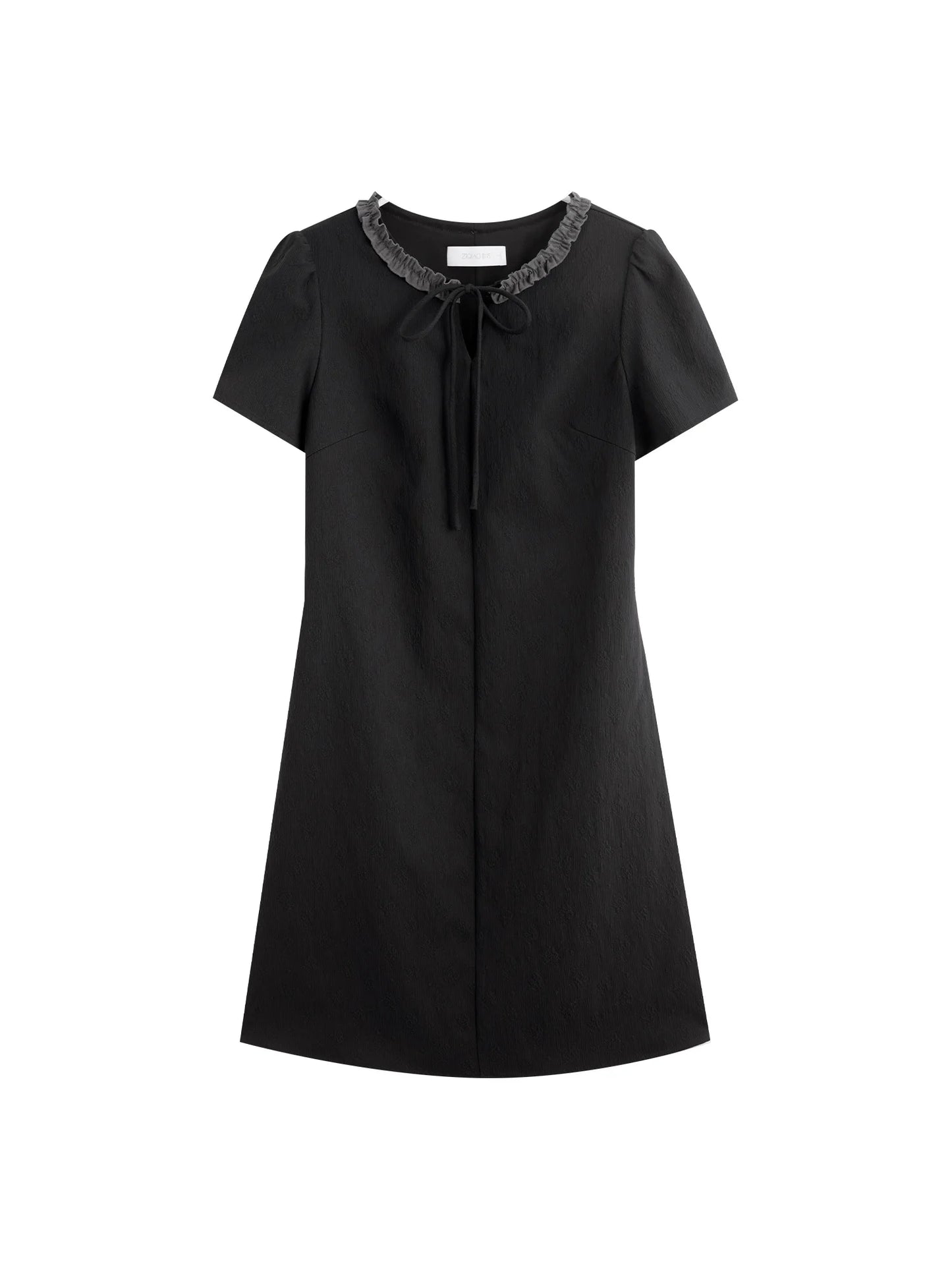 Black Layered Collar Mini Dress