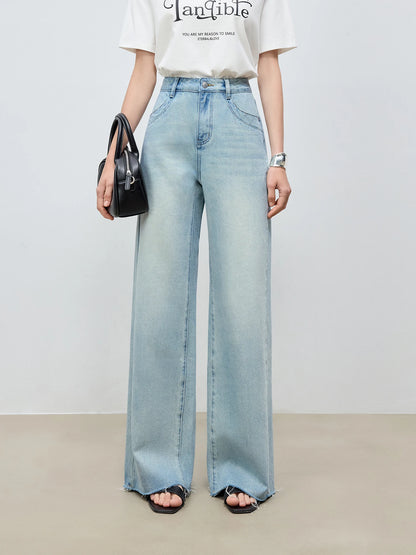 Pale Wash Wide Leg Jeans