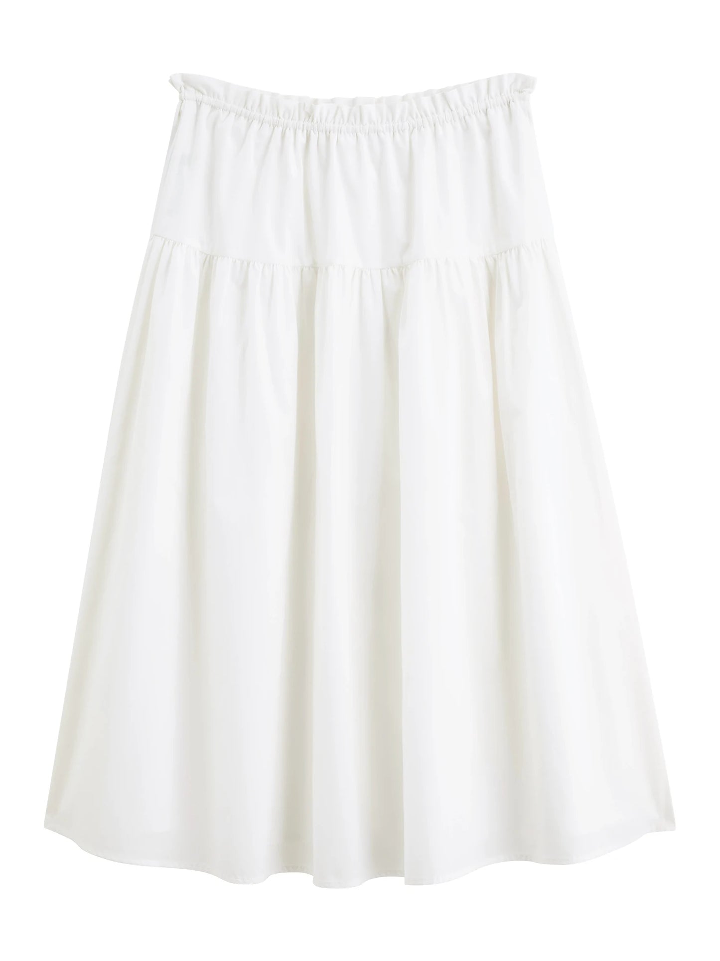 Gathered Drawstring A-Line Midi Skirt
