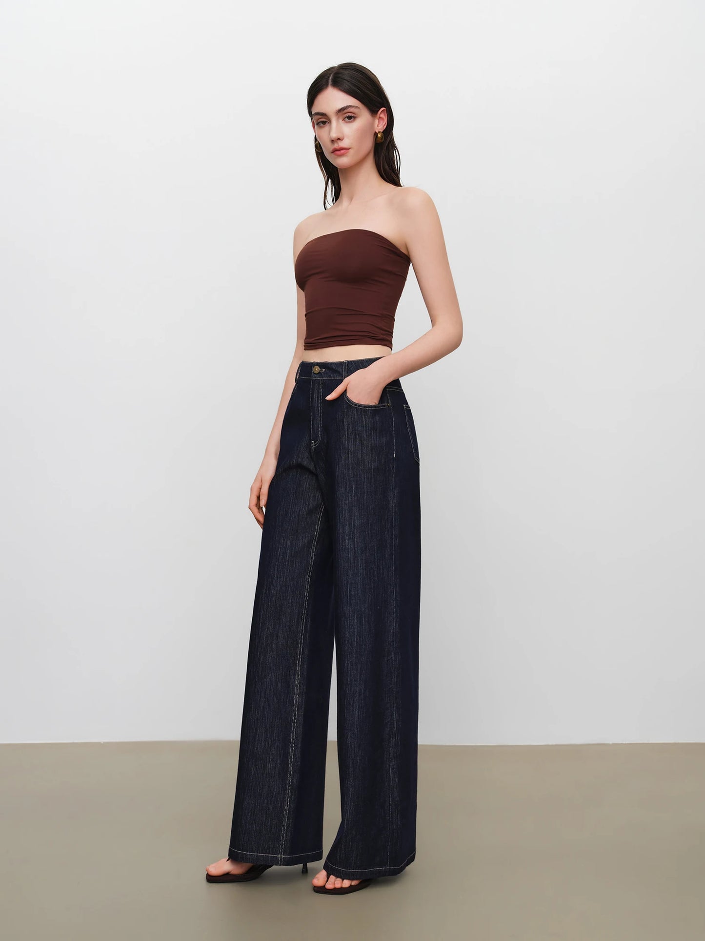 White Cropped Straight Pants