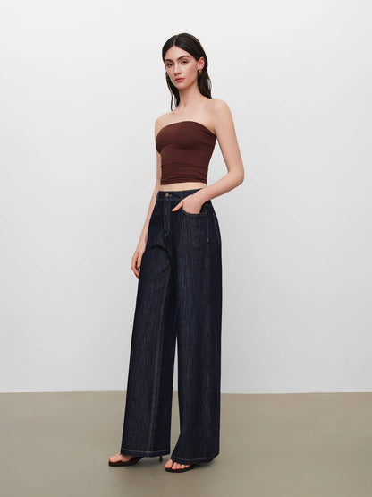 White Cropped Straight Pants