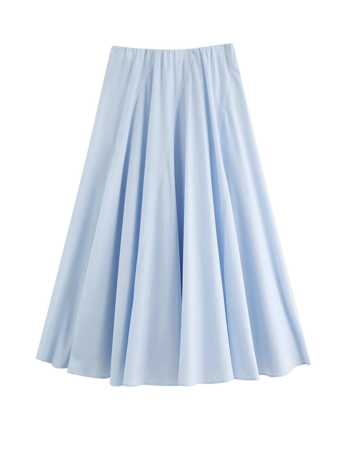 Pleated Bias Cut Midi Skirt