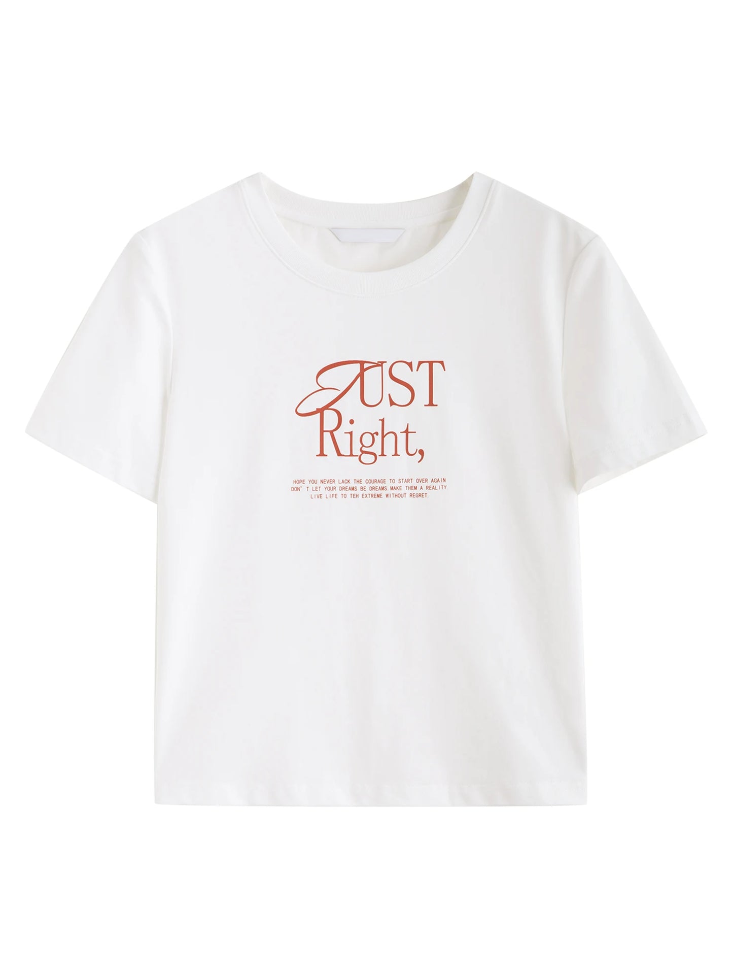 White Rust Graphic Crew Neck Tee
